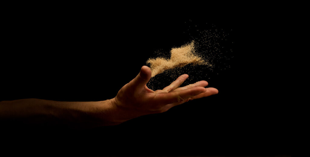 Fermentis hand holding yeast